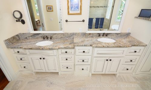 Double bowl granite vanity top, Creve Coeur, MO