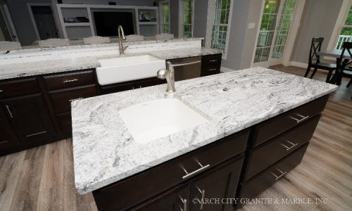 Silver Cloud granite kitchen in Union, MO